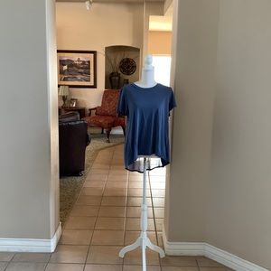 Alya blue Blouse with sheer back